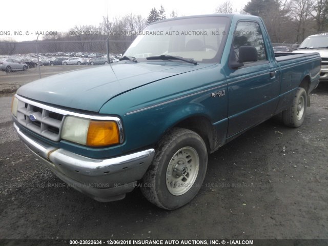 1FTCR10U8RUA05562 - 1994 FORD RANGER GREEN photo 2