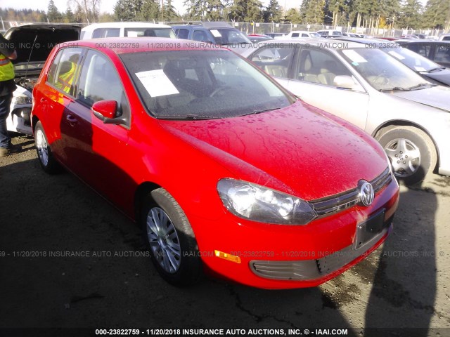 WVWDB7AJ5CW213622 - 2012 VOLKSWAGEN GOLF RED photo 1