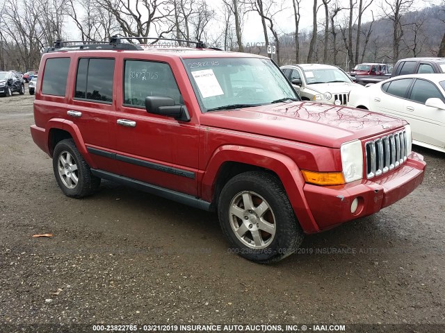 1J8HG48KX6C252544 - 2006 JEEP COMMANDER RED photo 1