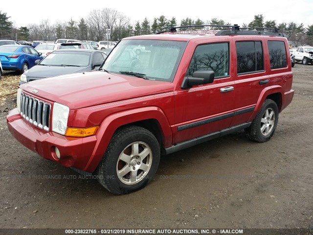 1J8HG48KX6C252544 - 2006 JEEP COMMANDER RED photo 2