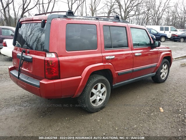 1J8HG48KX6C252544 - 2006 JEEP COMMANDER RED photo 4