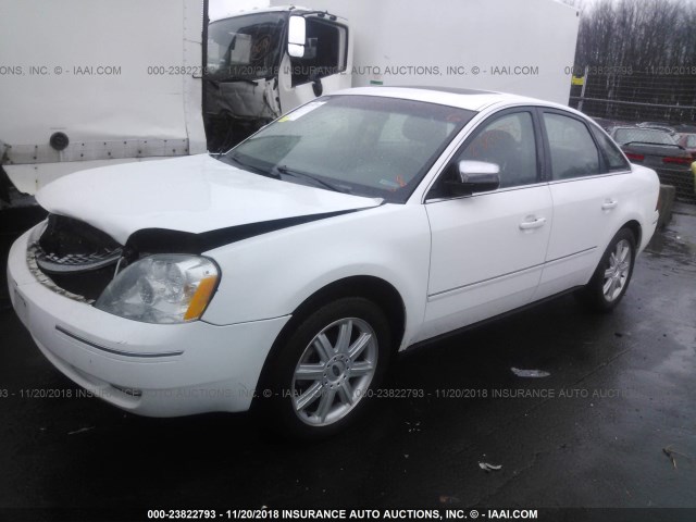 1FAHP28195G133707 - 2005 FORD FIVE HUNDRED LIMITED WHITE photo 2