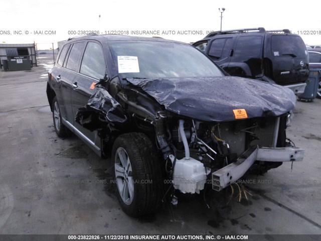 5TDYK3EH0DS127931 - 2013 TOYOTA HIGHLANDER LIMITED BLACK photo 1