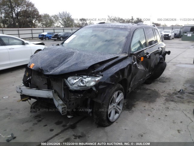 5TDYK3EH0DS127931 - 2013 TOYOTA HIGHLANDER LIMITED BLACK photo 2