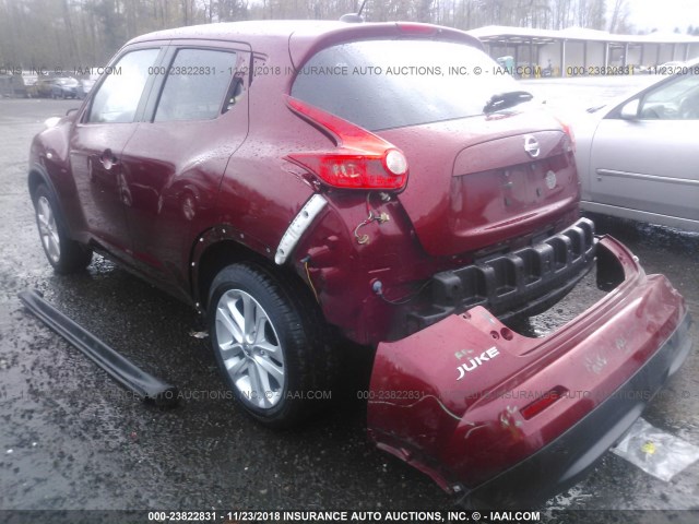 JN8AF5MV5BT009059 - 2011 NISSAN JUKE S/SV/SL RED photo 3