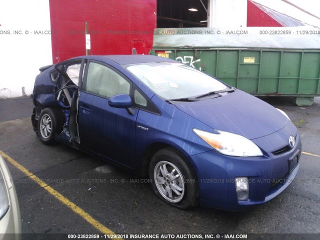 JTDKN3DU8B0292427 - 2011 TOYOTA PRIUS BLUE photo 1