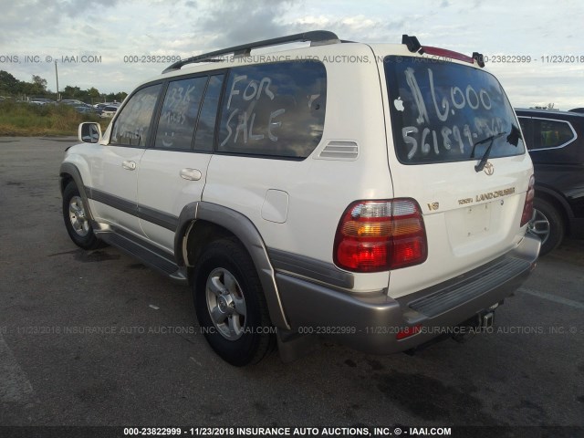 JT3HT05J6Y0107453 - 2000 TOYOTA LAND CRUISER  WHITE photo 3