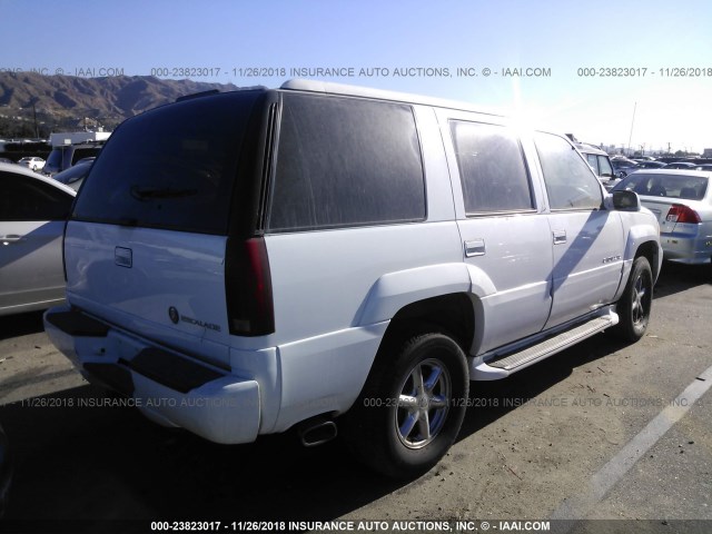 1GYEK13R0YR131656 - 2000 CADILLAC ESCALADE WHITE photo 4