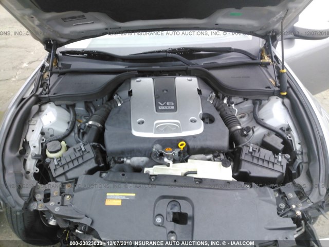 JNKCV64F49M650678 - 2009 INFINITI G37 GRAY photo 10