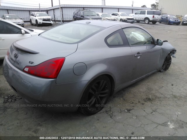 JNKCV64F49M650678 - 2009 INFINITI G37 GRAY photo 4