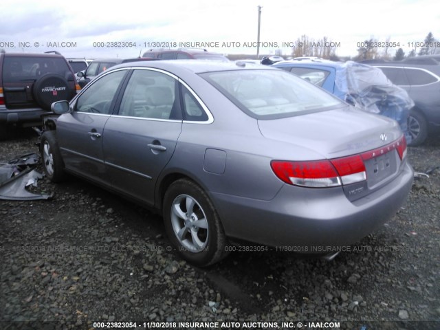 KMHFC46D37A226083 - 2007 HYUNDAI AZERA GLS SILVER photo 3