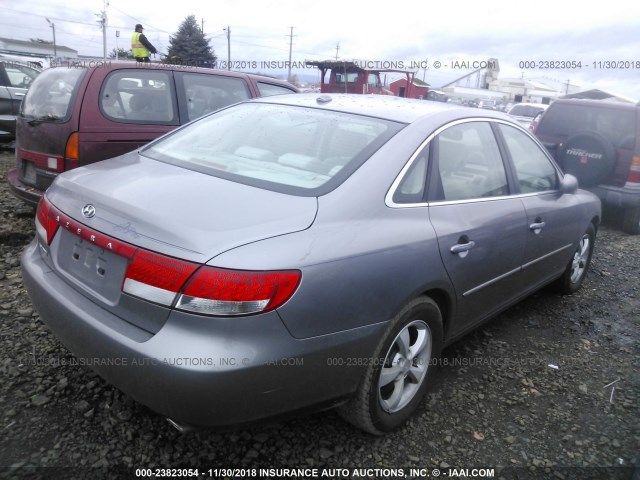 KMHFC46D37A226083 - 2007 HYUNDAI AZERA GLS SILVER photo 4