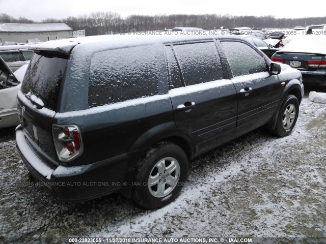 5FNYF28146B035399 - 2006 HONDA PILOT LX GRAY photo 4