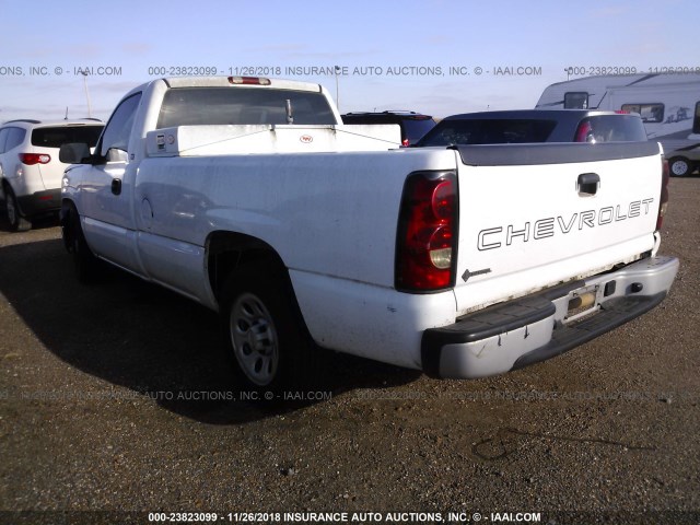 1GCEC14X75Z226243 - 2005 CHEVROLET SILVERADO C1500 WHITE photo 3