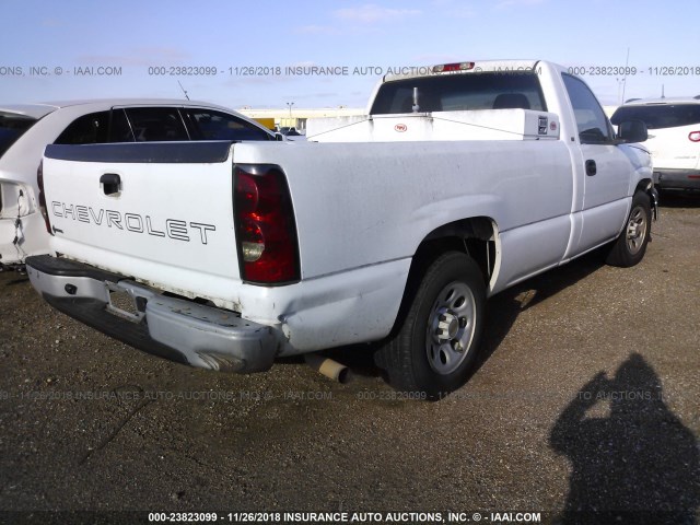 1GCEC14X75Z226243 - 2005 CHEVROLET SILVERADO C1500 WHITE photo 4