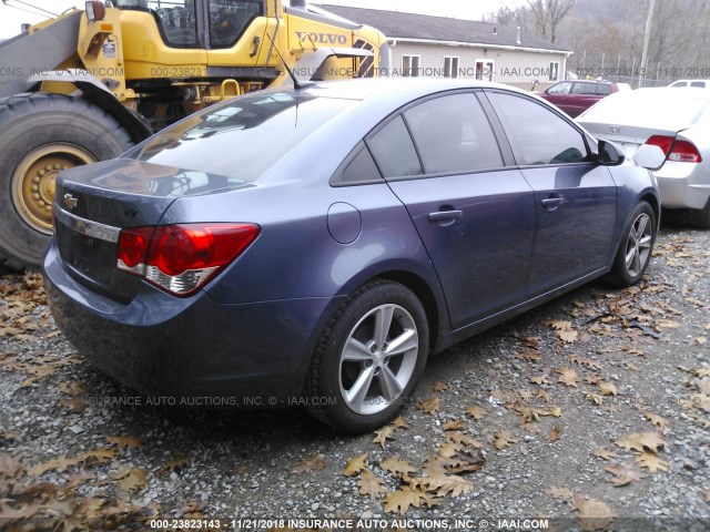 1G1PA5SG2E7202316 - 2014 CHEVROLET CRUZE LS BLUE photo 4