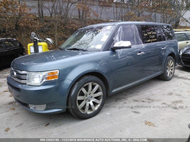 2FMHK6DC6ABA90528 - 2010 FORD FLEX LIMITED TEAL photo 2