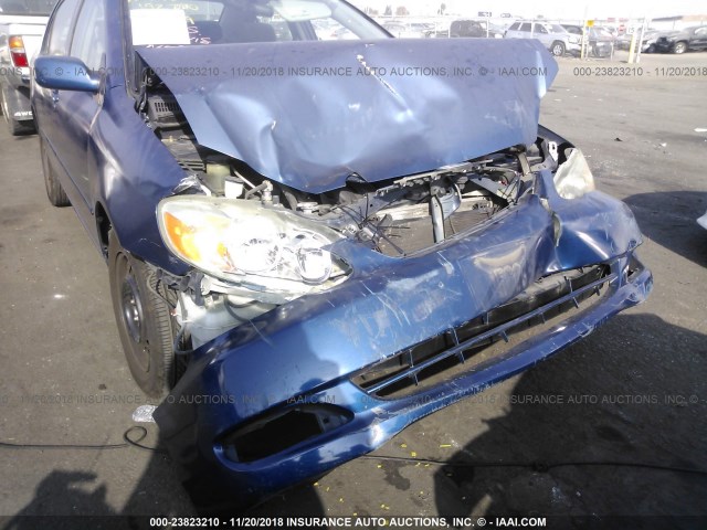 1NXBR32E66Z582854 - 2006 TOYOTA COROLLA CE/LE/S BLUE photo 6