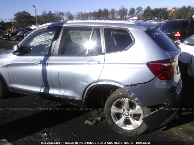 5UXWX5C56BL714855 - 2011 BMW X3 XDRIVE28I Light Blue photo 6