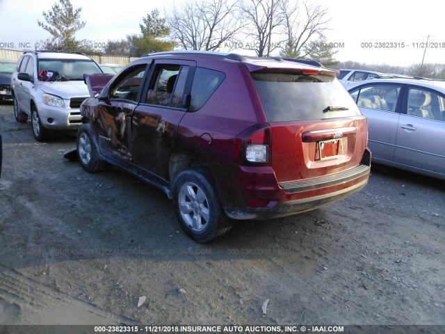 1C4NJCBB9GD604555 - 2016 JEEP COMPASS SPORT MAROON photo 3