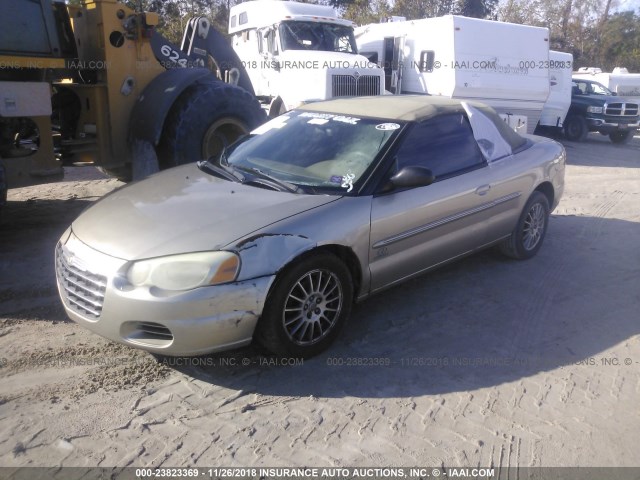 1C3EL45R04N103010 - 2004 CHRYSLER SEBRING LX TAN photo 2