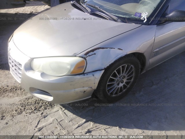 1C3EL45R04N103010 - 2004 CHRYSLER SEBRING LX TAN photo 6