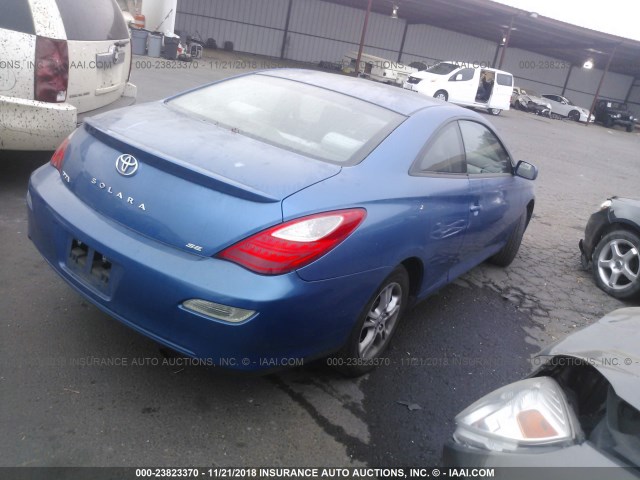 4T1CE30P47U758306 - 2007 TOYOTA CAMRY SOLARA SE/SLE Mavi foto 4