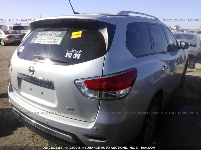 5N1AR2MN5GC627549 - 2016 NISSAN PATHFINDER S/SV/SL/PLATINUM SILVER photo 4