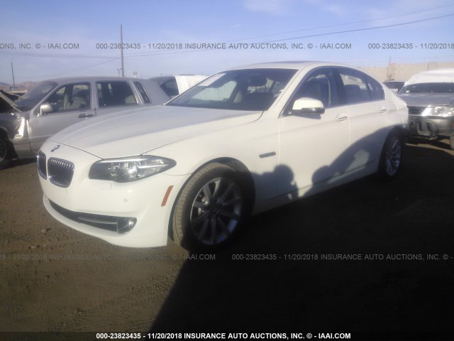 WBA5B1C55ED476383 - 2014 BMW 535 WHITE photo 2