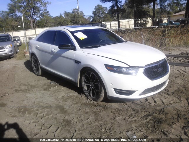 1FAHP2KT2EG126771 - 2014 FORD TAURUS SHO WHITE photo 1