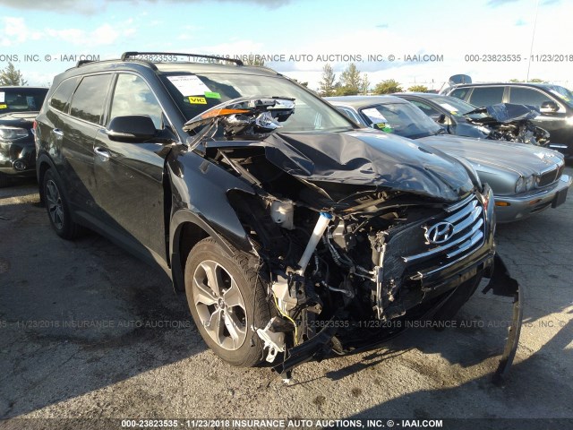 KM8SN4HF7EU050593 - 2014 HYUNDAI SANTA FE GLS BLACK photo 1