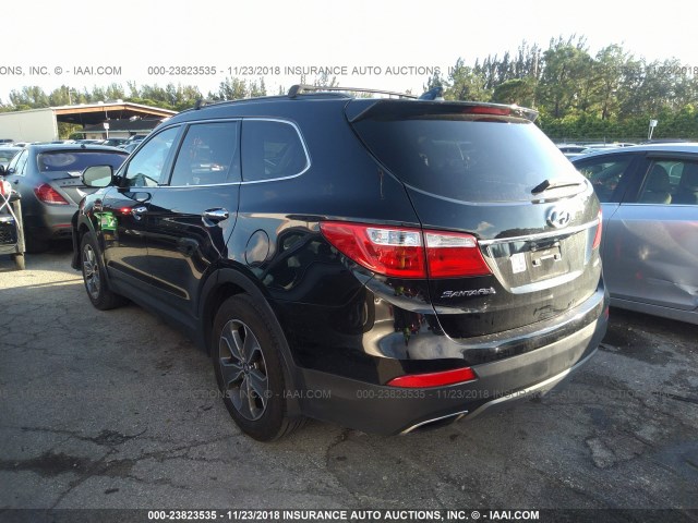 KM8SN4HF7EU050593 - 2014 HYUNDAI SANTA FE GLS BLACK photo 3