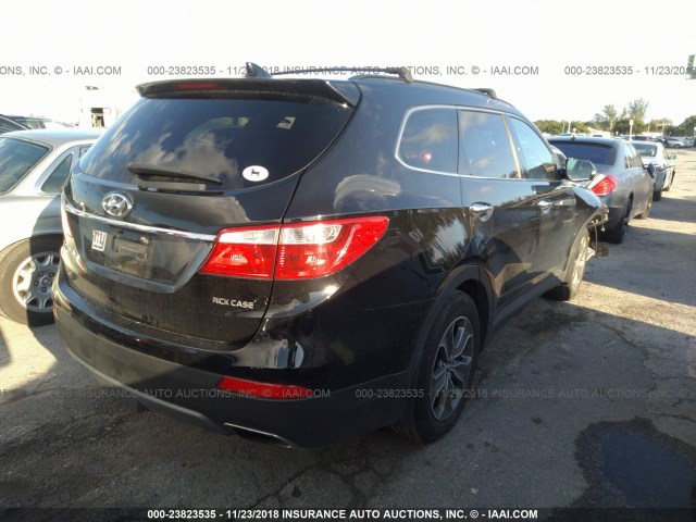 KM8SN4HF7EU050593 - 2014 HYUNDAI SANTA FE GLS BLACK photo 4