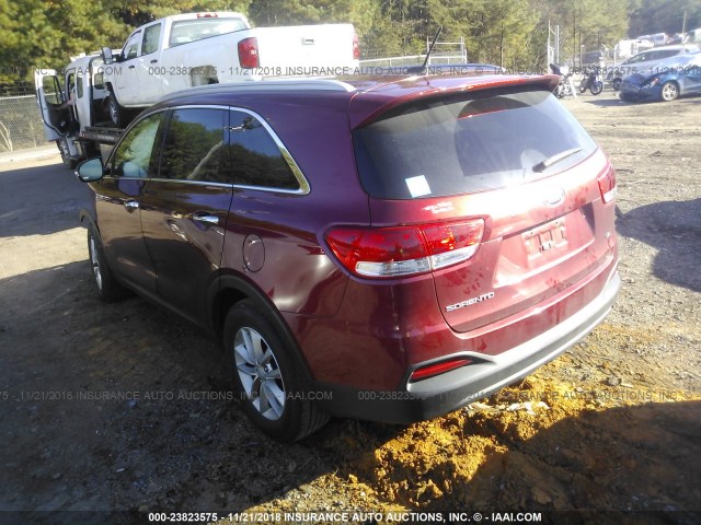 5XYPG4A5XGG150651 - 2016 KIA SORENTO LX/L MAROON photo 3