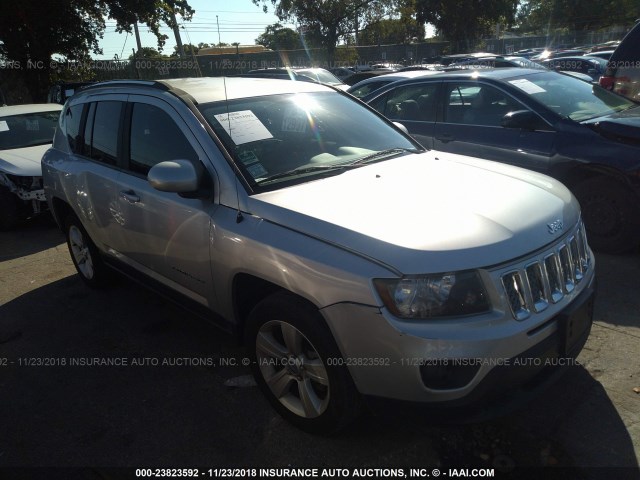 1C4NJCEB5ED508141 - 2014 JEEP COMPASS LATITUDE SILVER photo 1