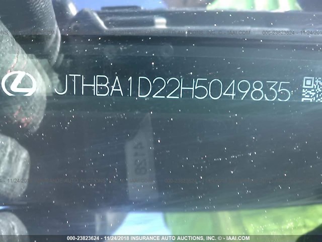 JTHBA1D22H5049835 - 2017 LEXUS IS 200T WHITE photo 9