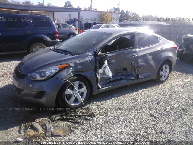 5NPDH4AE1DH416689 - 2013 HYUNDAI ELANTRA GLS/LIMITED GRAY photo 2