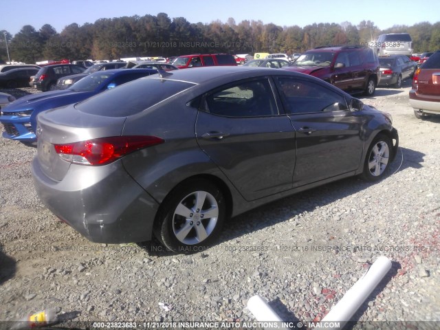 5NPDH4AE1DH416689 - 2013 HYUNDAI ELANTRA GLS/LIMITED GRAY photo 4