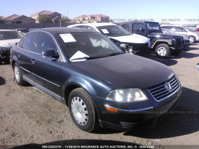 WVWMD63B74E273273 - 2004 VOLKSWAGEN PASSAT GL BLUE photo 1