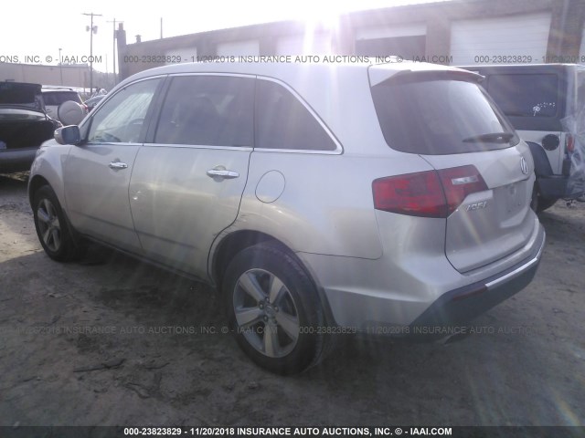 2HNYD2H60BH543238 - 2011 ACURA MDX TECHNOLOGY SILVER photo 3