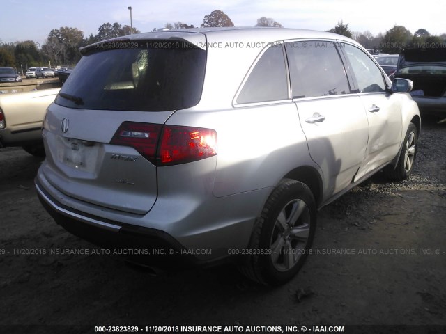 2HNYD2H60BH543238 - 2011 ACURA MDX TECHNOLOGY SILVER photo 4