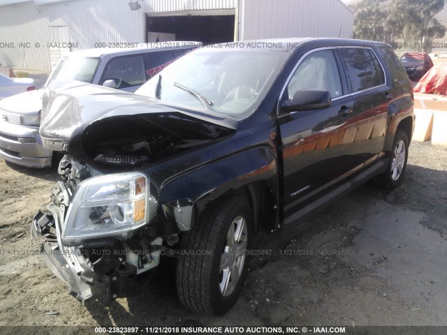 2GKALMEK4G6151314 - 2016 GMC TERRAIN SLE BLACK photo 2