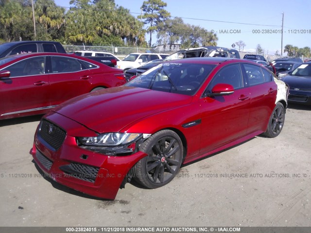 SAJAF4BV0HA951552 - 2017 JAGUAR XE R - SPORT RED photo 2