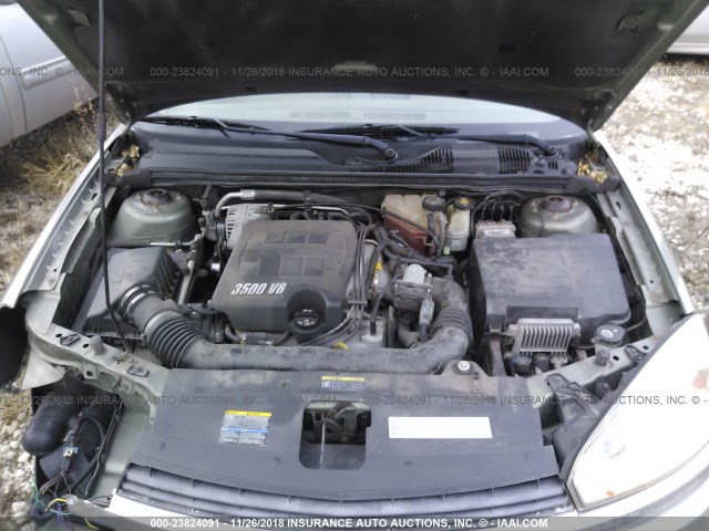 1G1ZT528X5F301841 - 2005 CHEVROLET MALIBU LS GREEN photo 10