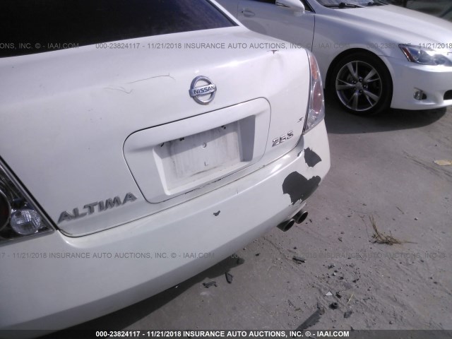 1N4AL11E15C108120 - 2005 NISSAN ALTIMA S/SL WHITE photo 6