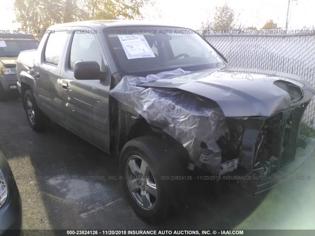 5FPYK1F29CB453302 - 2012 HONDA RIDGELINE RT GRAY photo 1