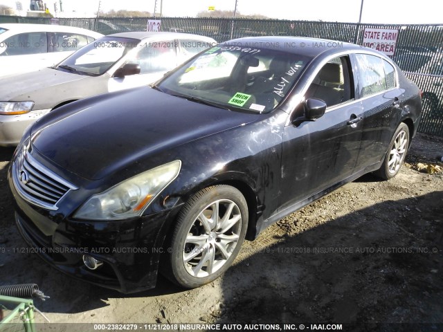 JN1CV6ARXBM401360 - 2011 INFINITI G37 BLACK photo 2