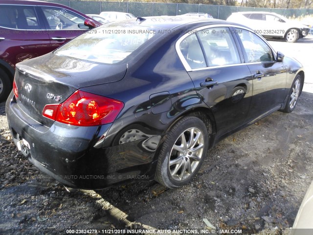 JN1CV6ARXBM401360 - 2011 INFINITI G37 BLACK photo 4