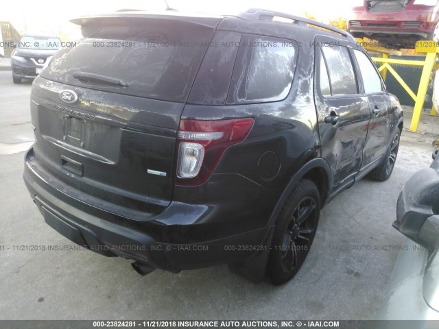 1FM5K8GT8FGA82246 - 2015 FORD EXPLORER SPORT BLACK photo 4