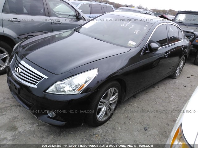 JN1CV6AR4DM351218 - 2013 INFINITI G37 BLACK photo 2